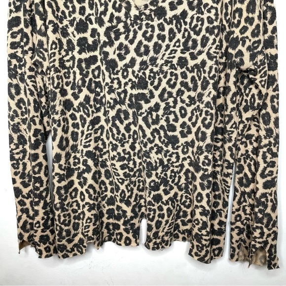 LNA Leopard Print Brushed Bitten Sweater - Picture 7 of 12
